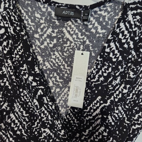 Apt 9 Printed Knit Sleeveless Faux Wrap Dress Size XS - Picture 3 of 11